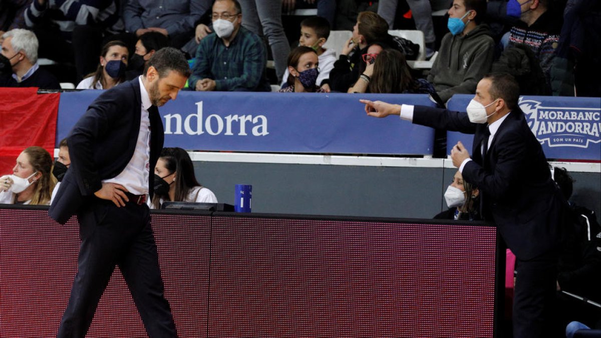 Navarro i Eudal en el darrer partit del MoraBanc.