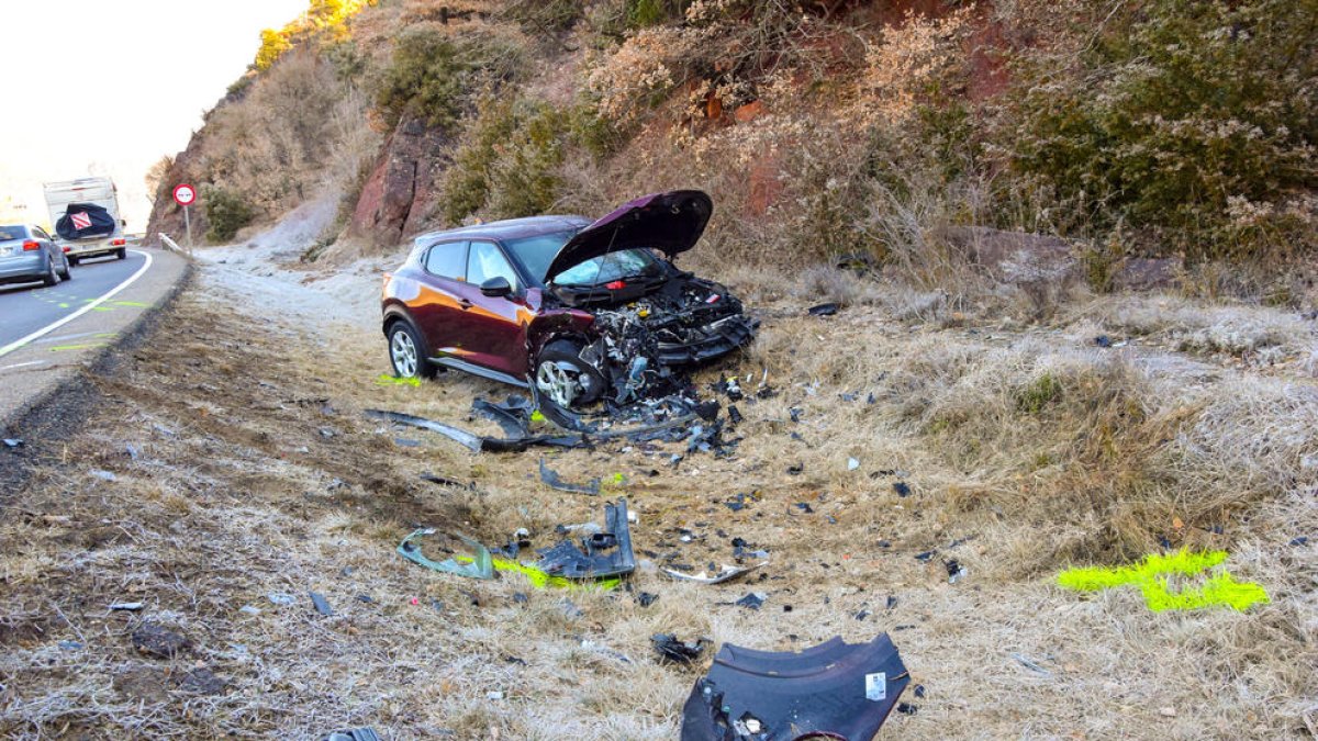 Ferida greument una andorrana a la C-14