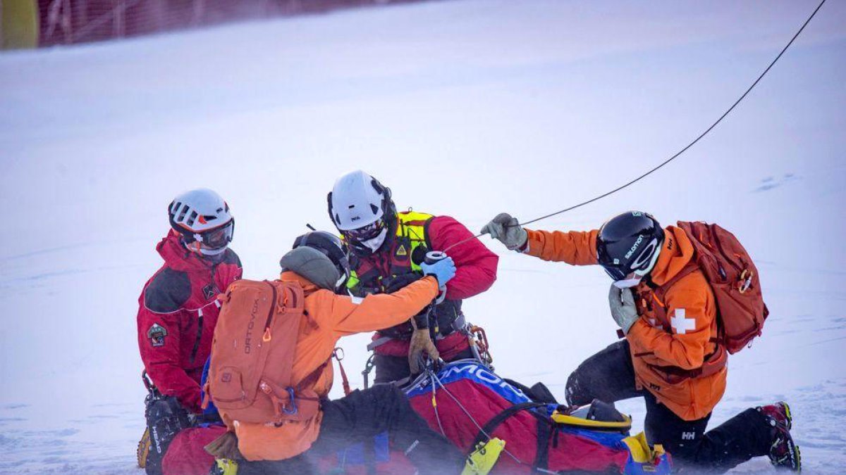 Imatge del simulacre, ahir al sector del Tarter.