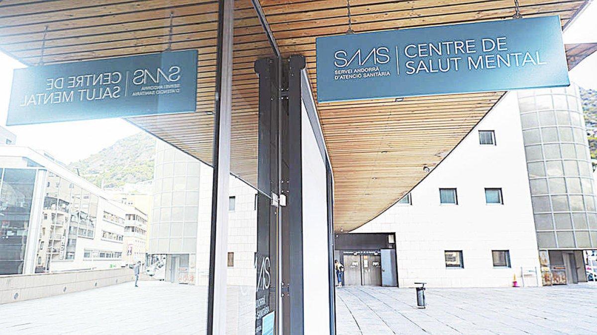 L'entrada al centre de salut mental de l'hospital Nostra Senyora de Meritxell.