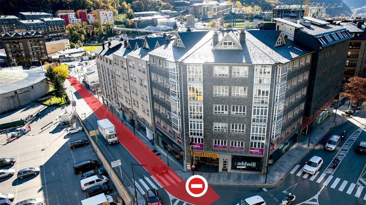 Tall avui al carrer Doctor Vilanova