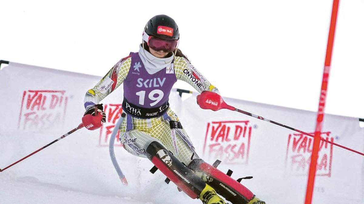 Carla Mijares durant la competició a Àustria.