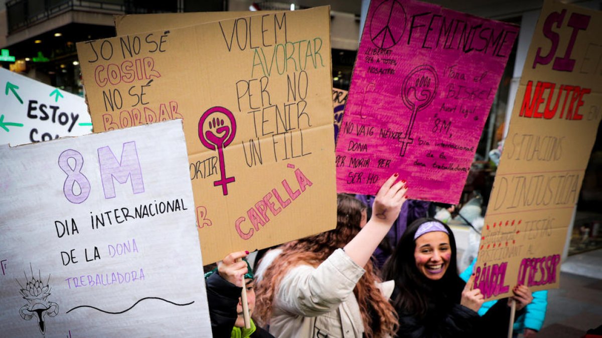 Manifestació a favor de l'avortament a Andorra.