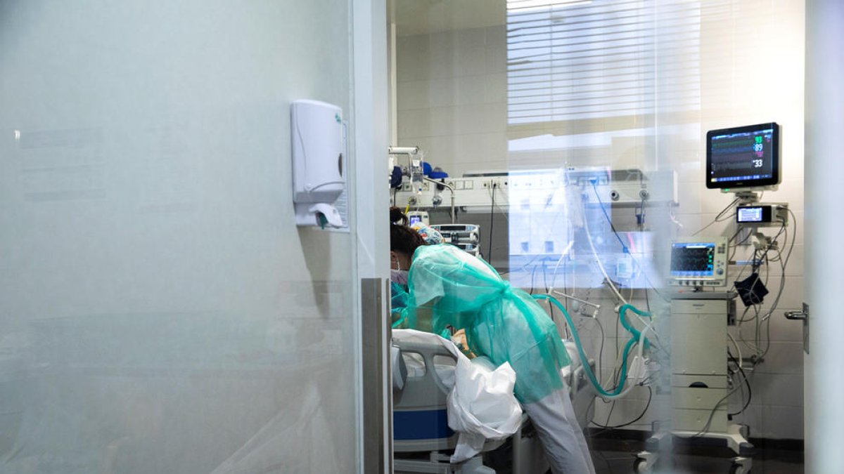 La unitat de cures intensives de l'hospital.