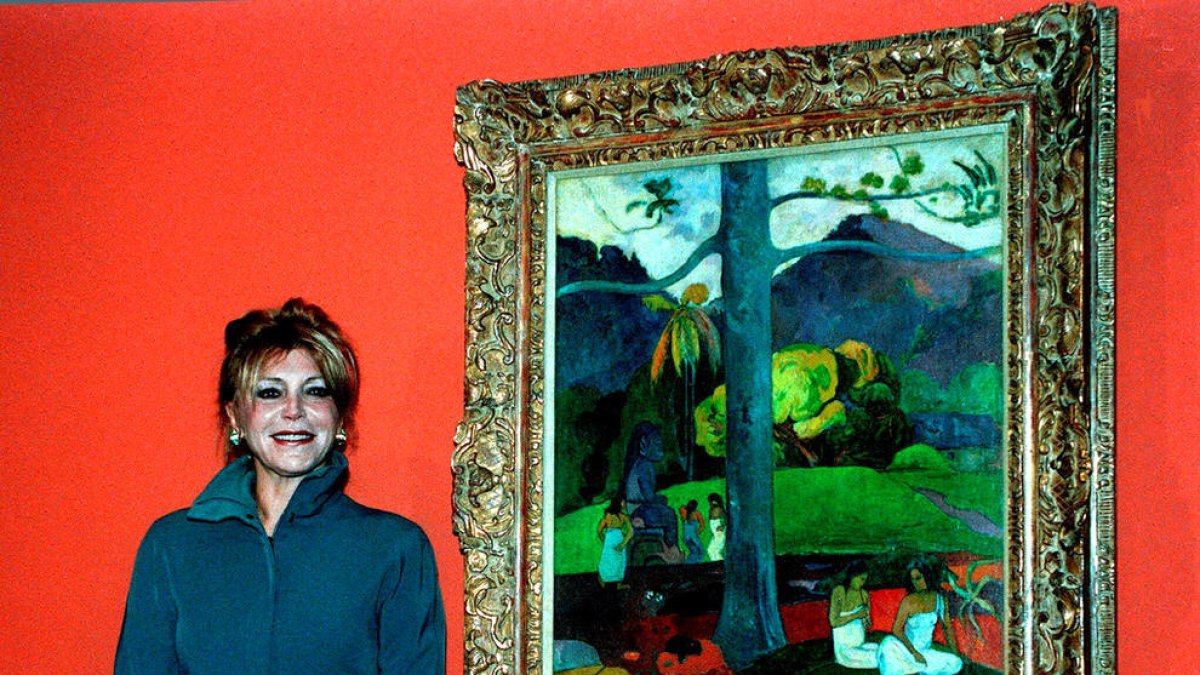 La baronessa Thyssen amb el 'Mata Mua'.