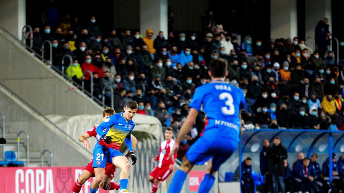 Bover, en el duel de Copa contra el Celta.