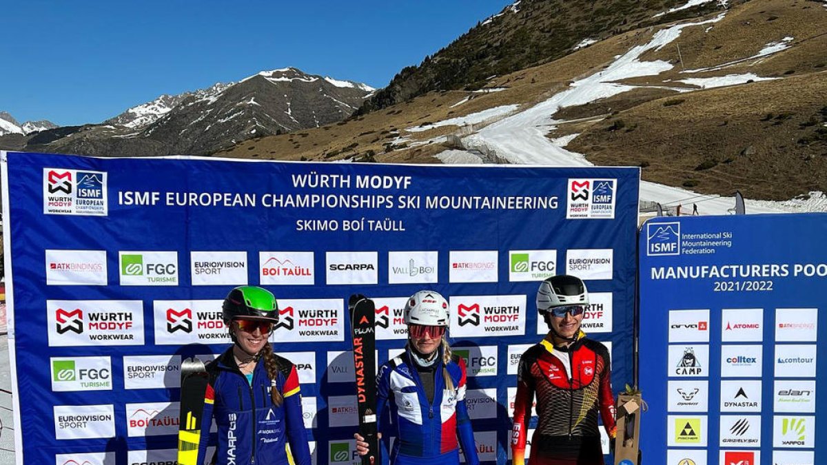 Podi sub 18, amb Lea Ancion a l'esquerra.