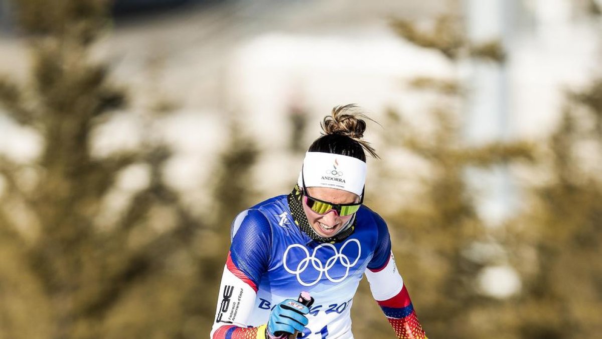 Carola Vila durant la prova d'avui a Pequín