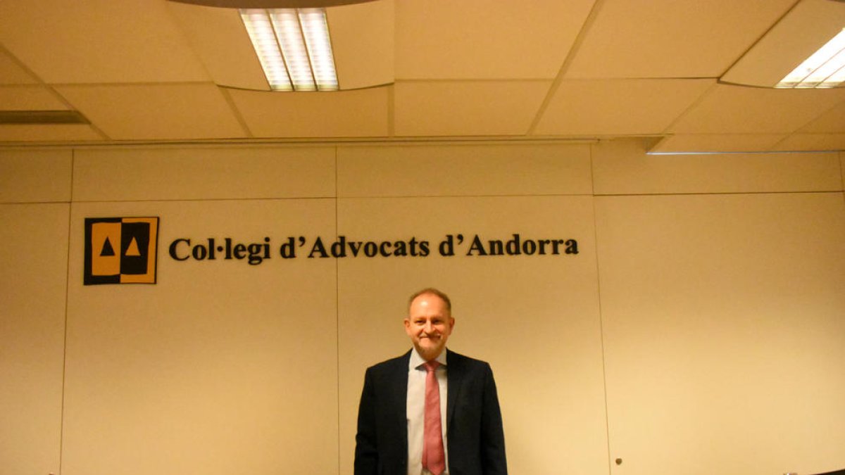 El degà del Col·legi d'Advocats, Xavier Sopena.