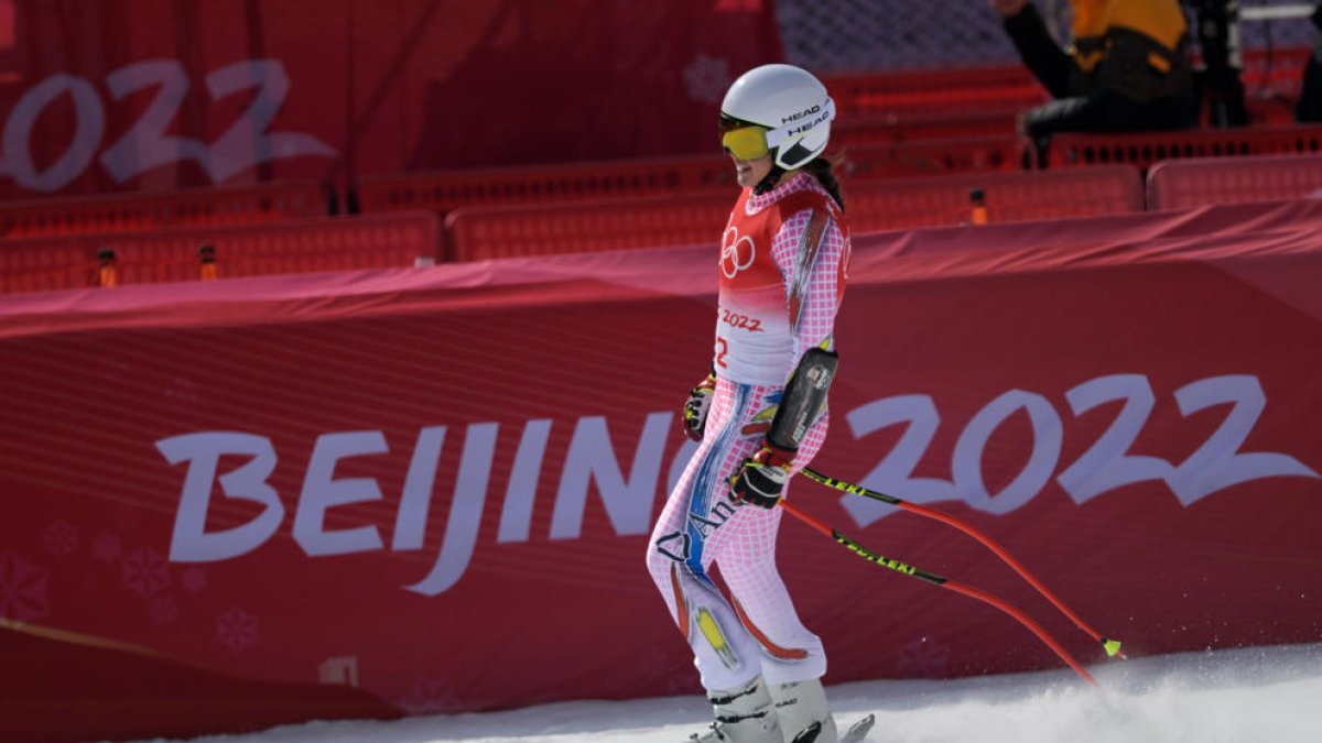 Cande Moreno en l'entrenament d'ahir.