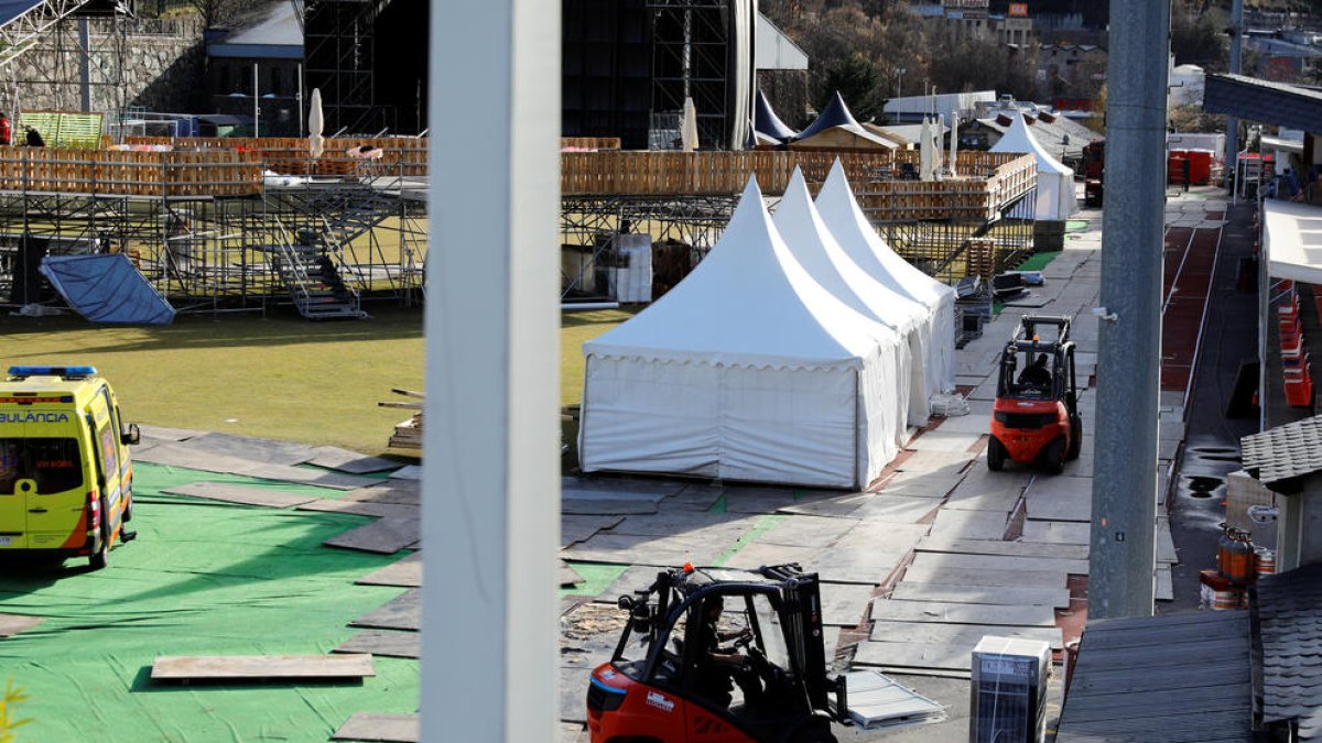 Les obres d'intendència de l'Andorra Mountain Music inhabiliten les pistes del Comunal.