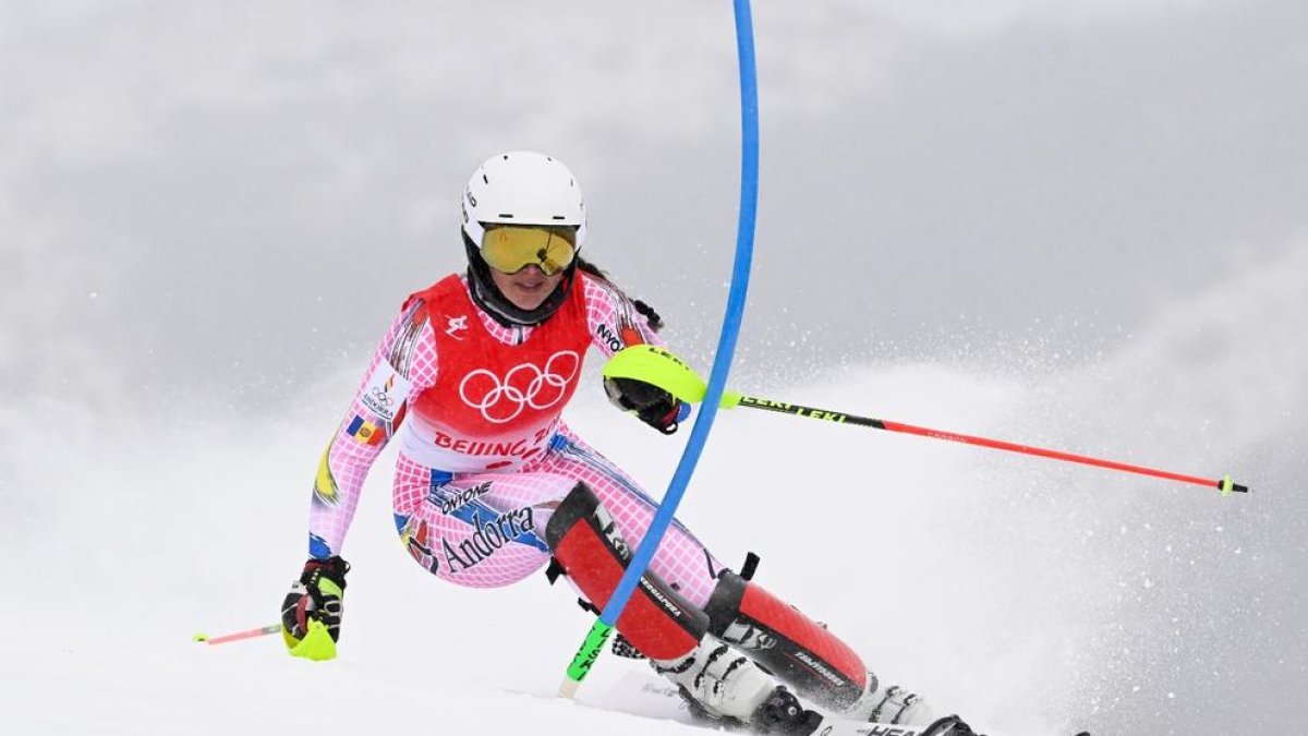 Cande Moreno durant la prova de la combinada d'avui