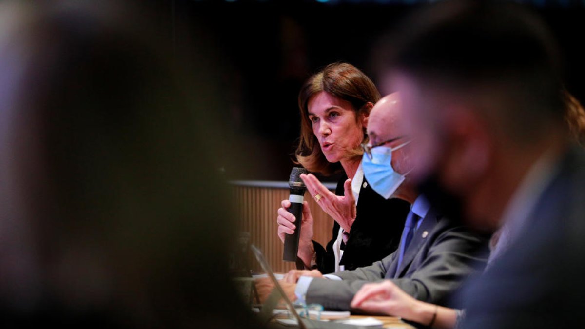 La ministra d'Educació, Ester Vilarrubla, al Consell General.