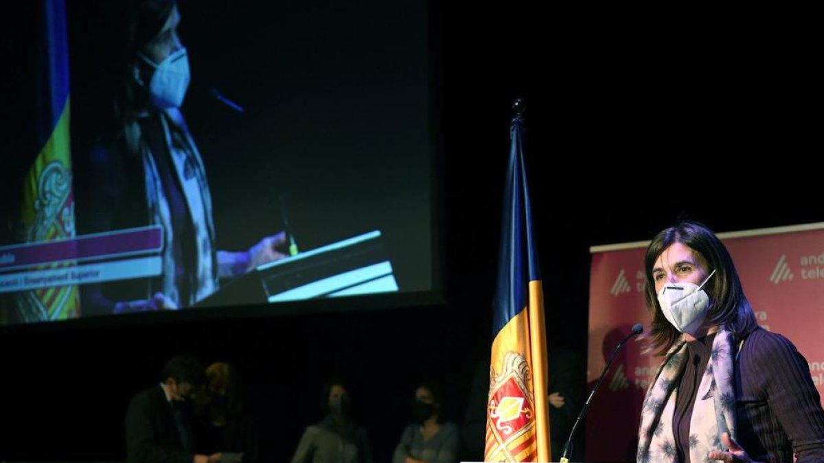 La ministra Ester Vilarrubla en un acte dimecres de la setmana passada