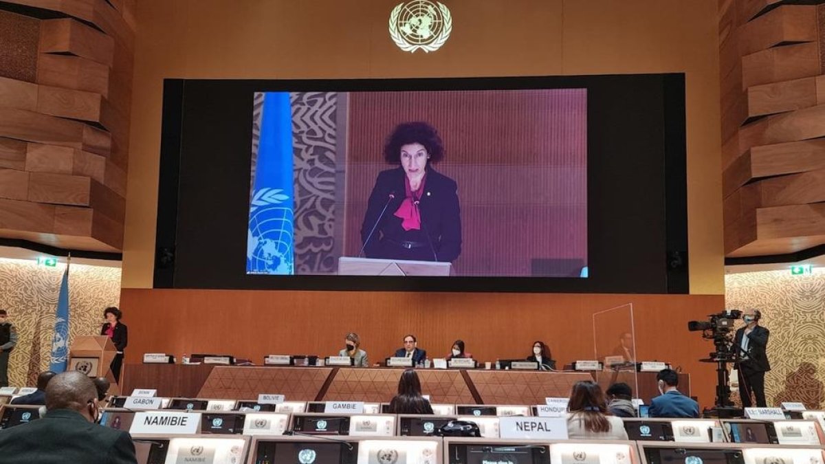 Maria Ubach en el consell de drets humans