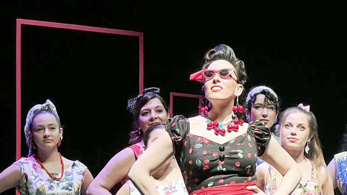 Els actors de 'Molinos de viento' durant l'obra.