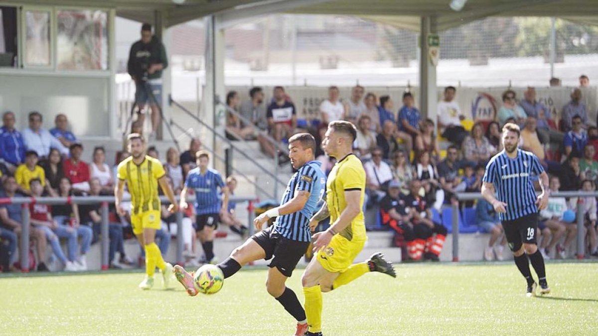 Un instant del partit d'ahir.