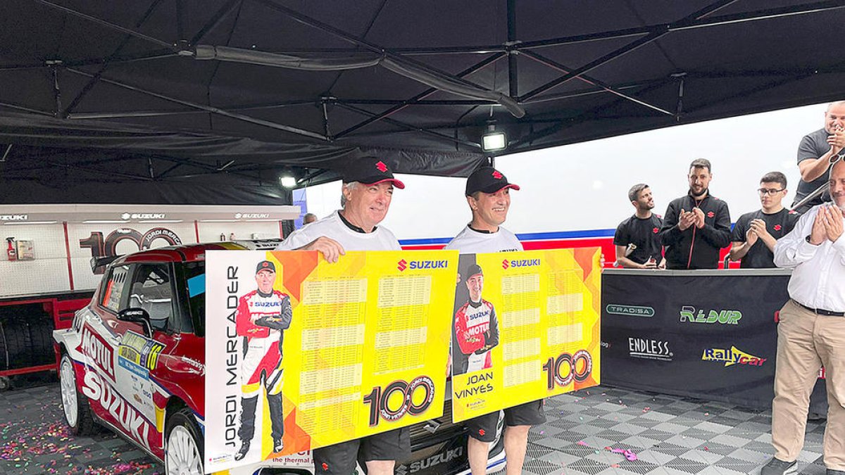 Suzuki va oferir un bonic reconeixement a Mercader i Vinyes per les 100 proves.