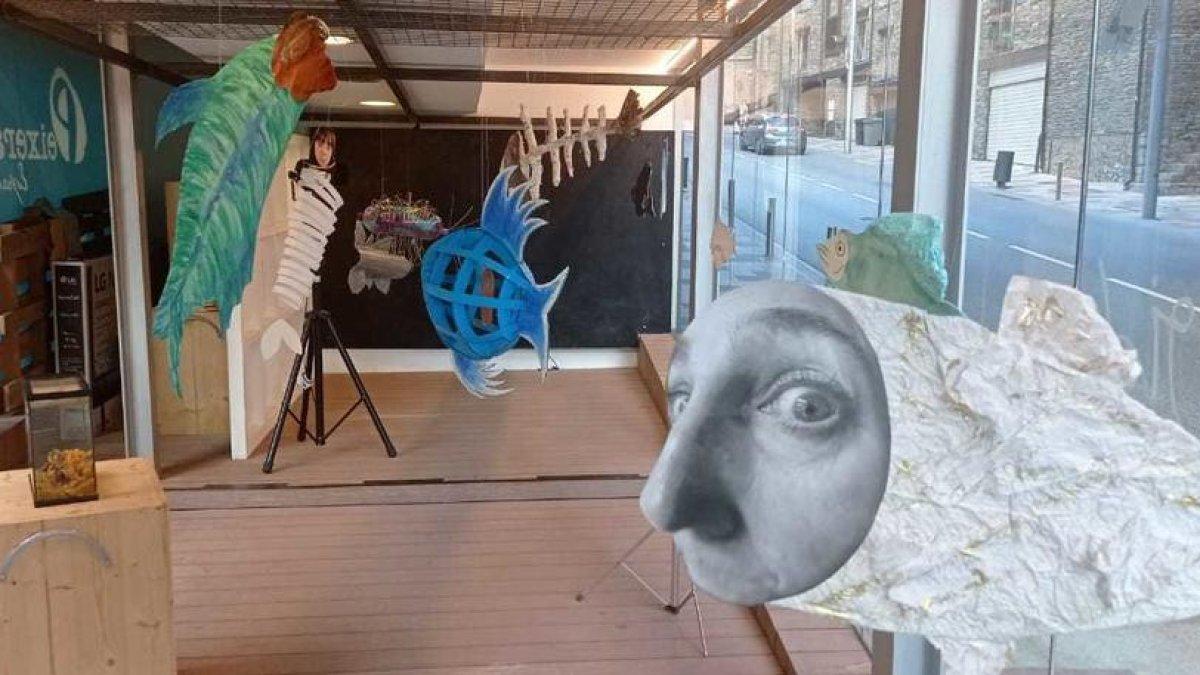 Una de les obres de la mostra a La peixera