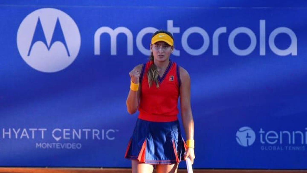 Vicky Jiménez en un torneig anterior a Montevideo, aquesta temporada.