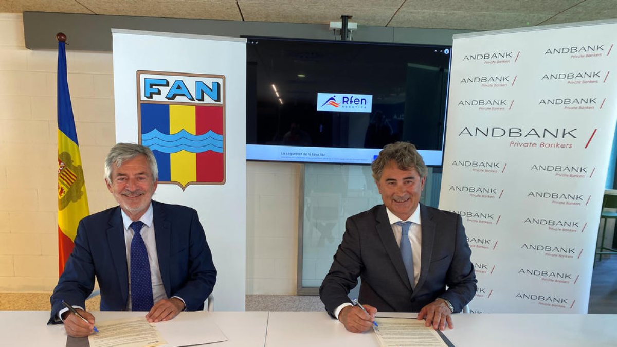 Fernando Carpena i Joan Clotet, al Centre de Tecnificació Esportiva d'Ordino.