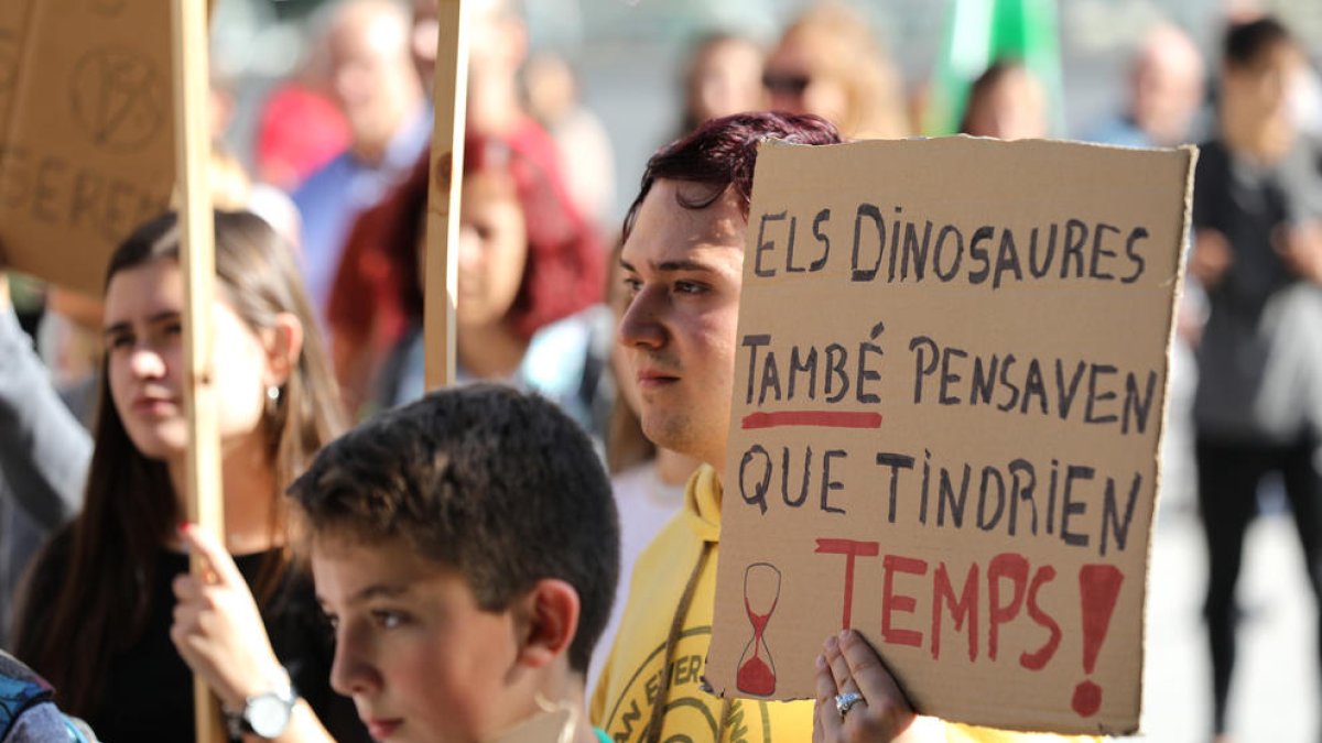 Concentració contra el canvi climàtic el 2019.