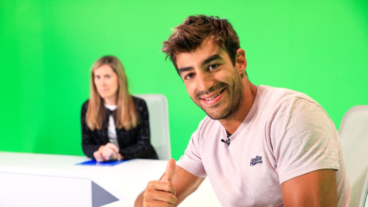 Joan Verdú instants abans de la intervenció al programa 'Parlem-ne', de Diari TV.