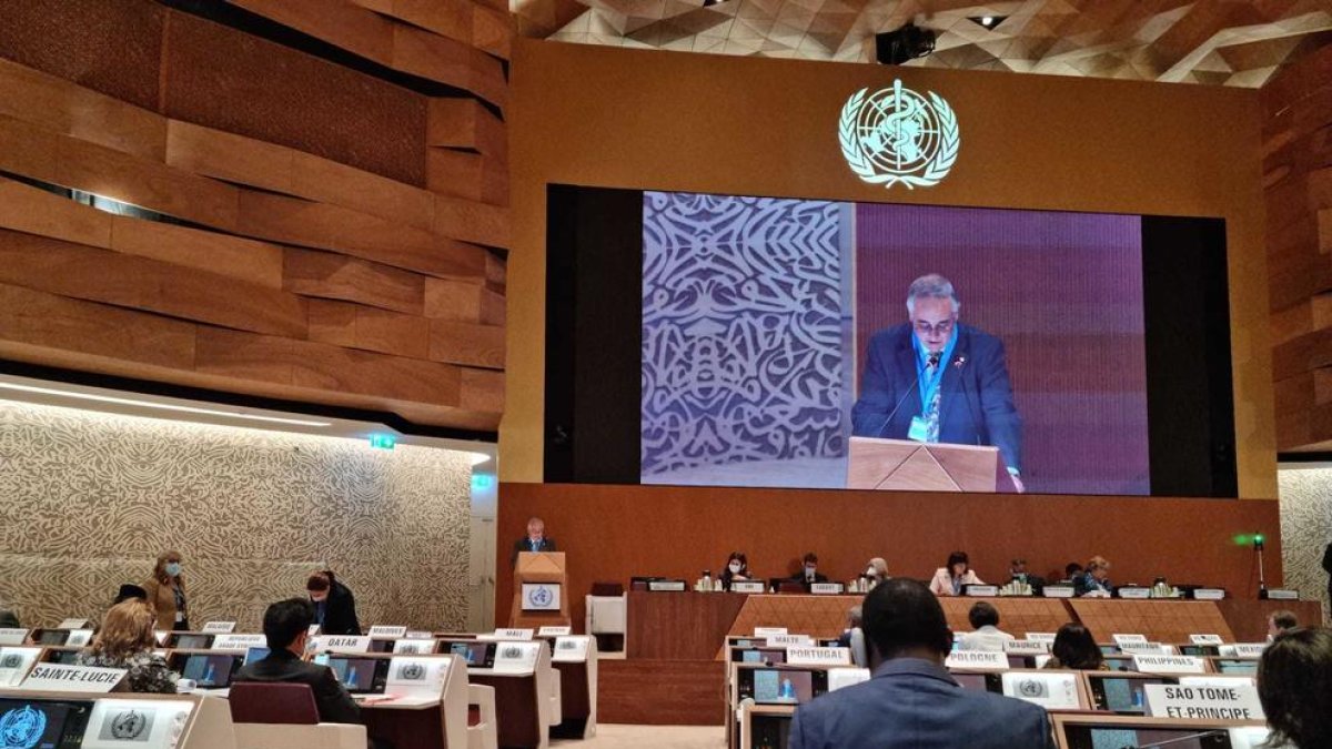 Albert Font es troba a l'Assemblea de l'OMS  a Ginebra