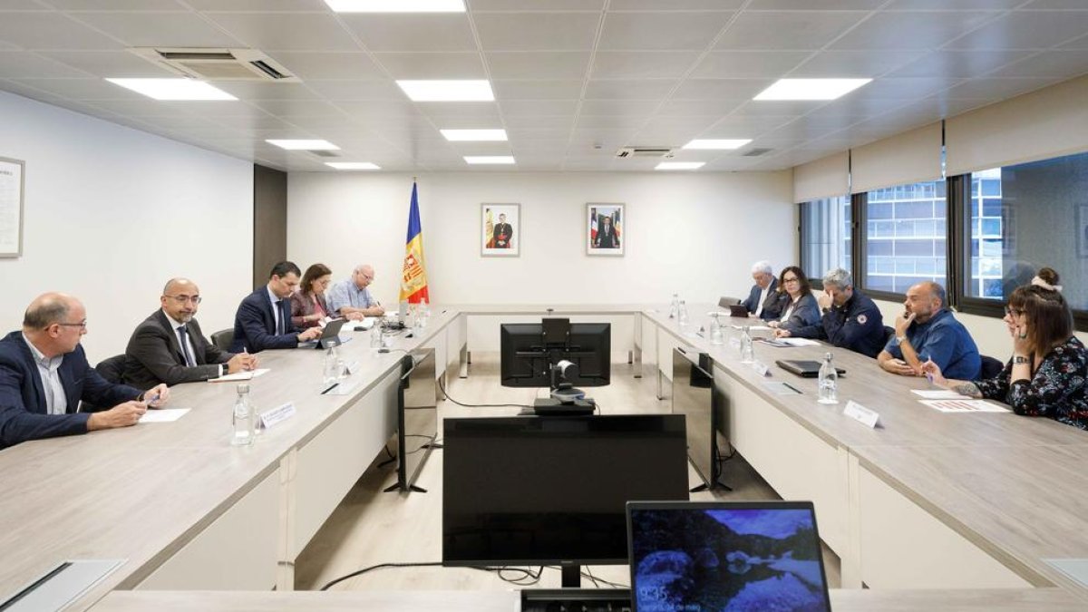 Jordi Gallardo en la trobada del Consell Econòmic i Social