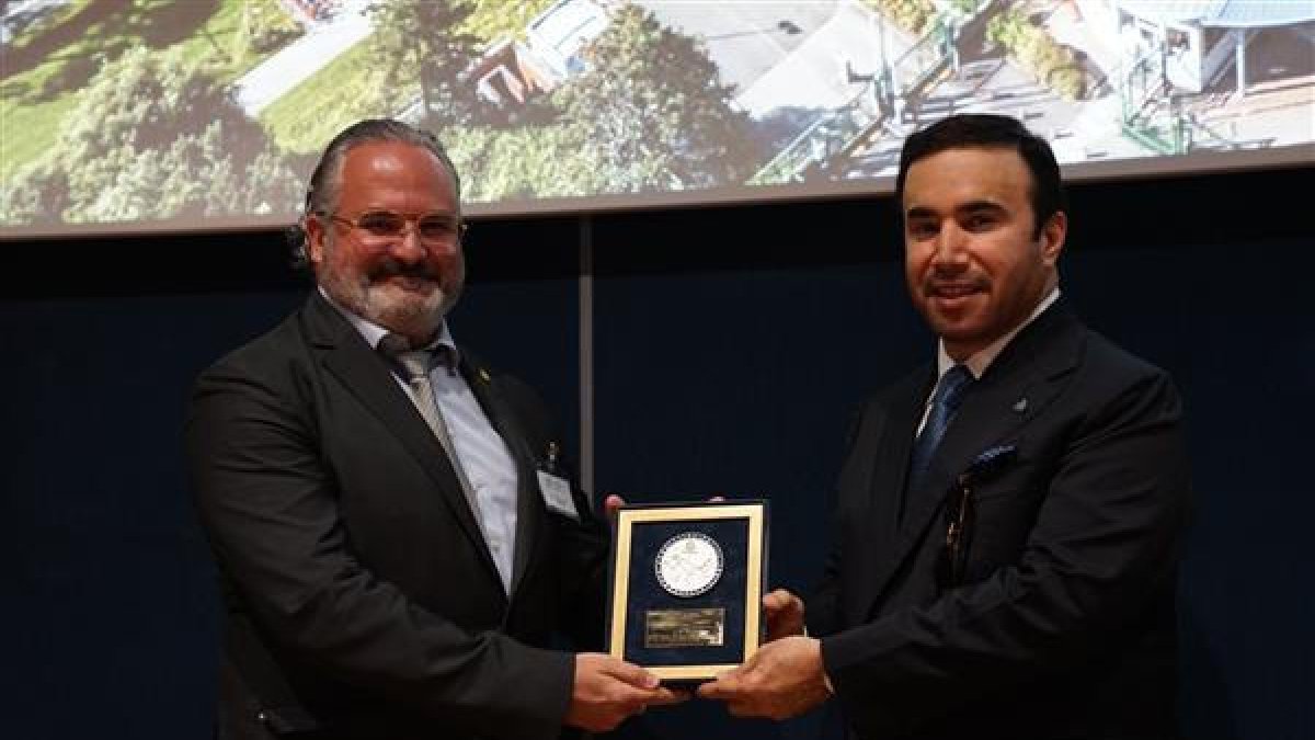 El cap d'Interpol de la policia d'Andorra i el president d'Interpol, el General Al Raisi