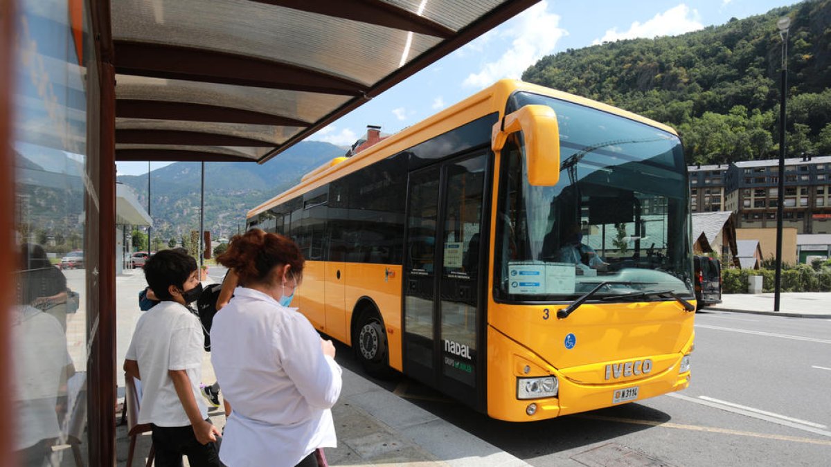 Un autobús a Andorra la Vella.