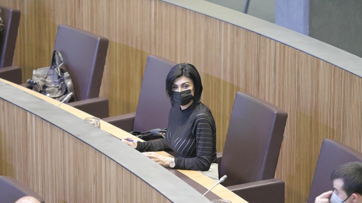 Carine Montaner al Consell General.