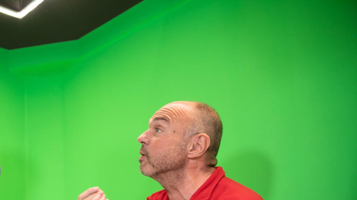 Gabriel Ubach al plató de Diari TV.