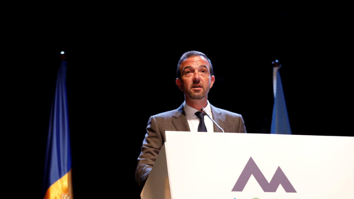 Jordi Torres, ministre de Turisme, durant la inauguració.