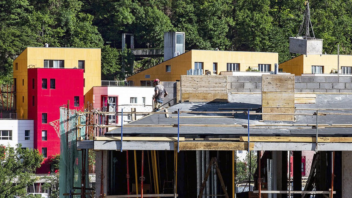 Una obra en construcció a la capital.