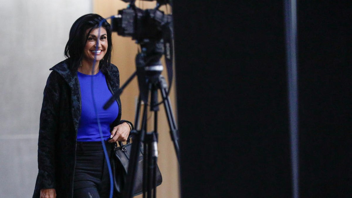 La consellera general no adscrita, Carine Montaner, al Consell General.