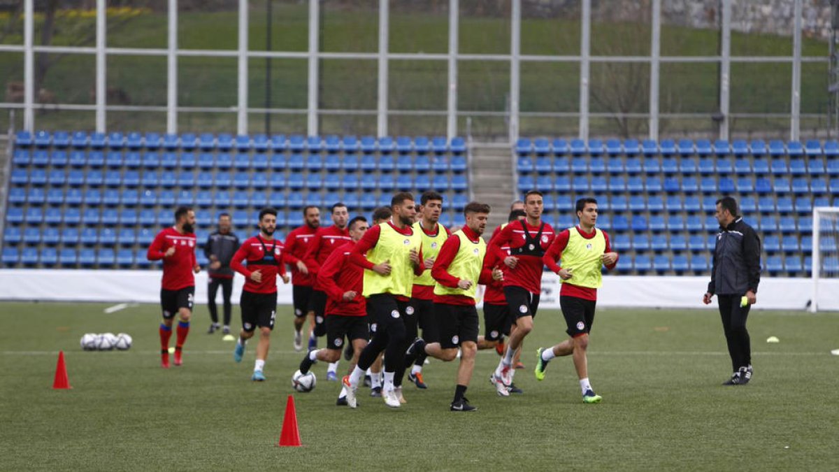 La selecció va fer ahir el darrer entrenament.