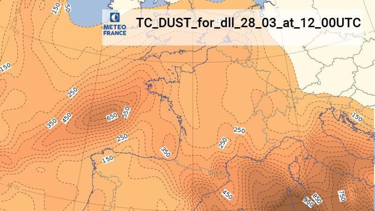 Pol en suspensió a bona part d'Europa