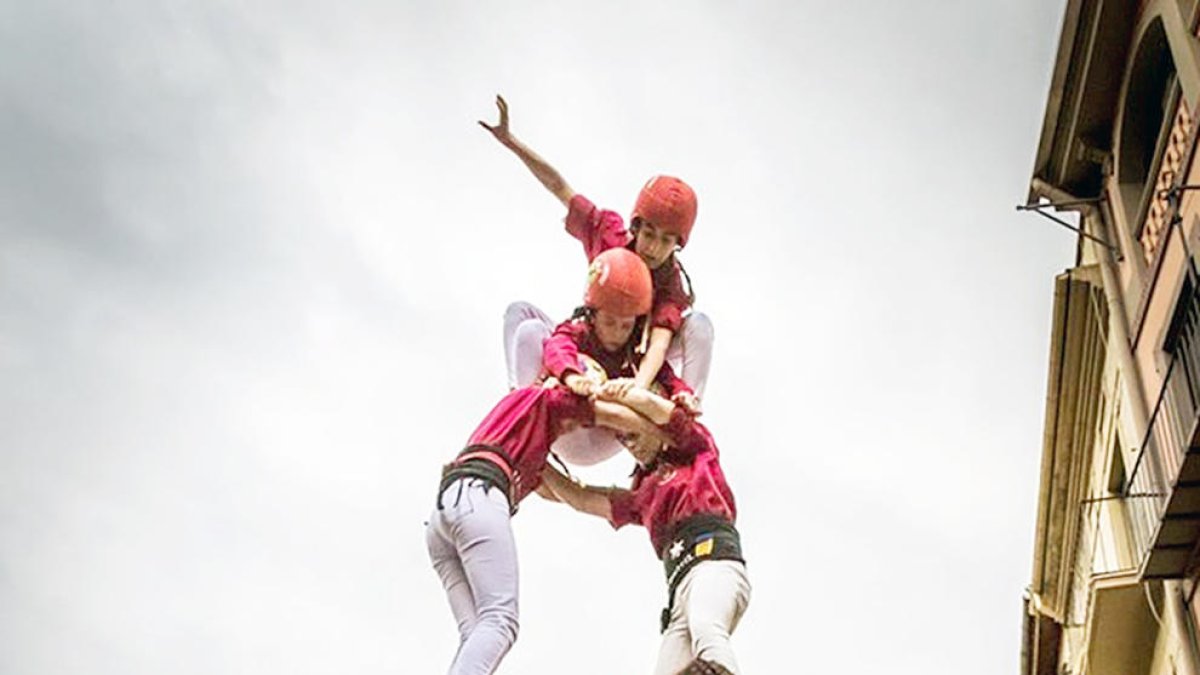 Una de les actuacions dels Castellers d'Andorra.