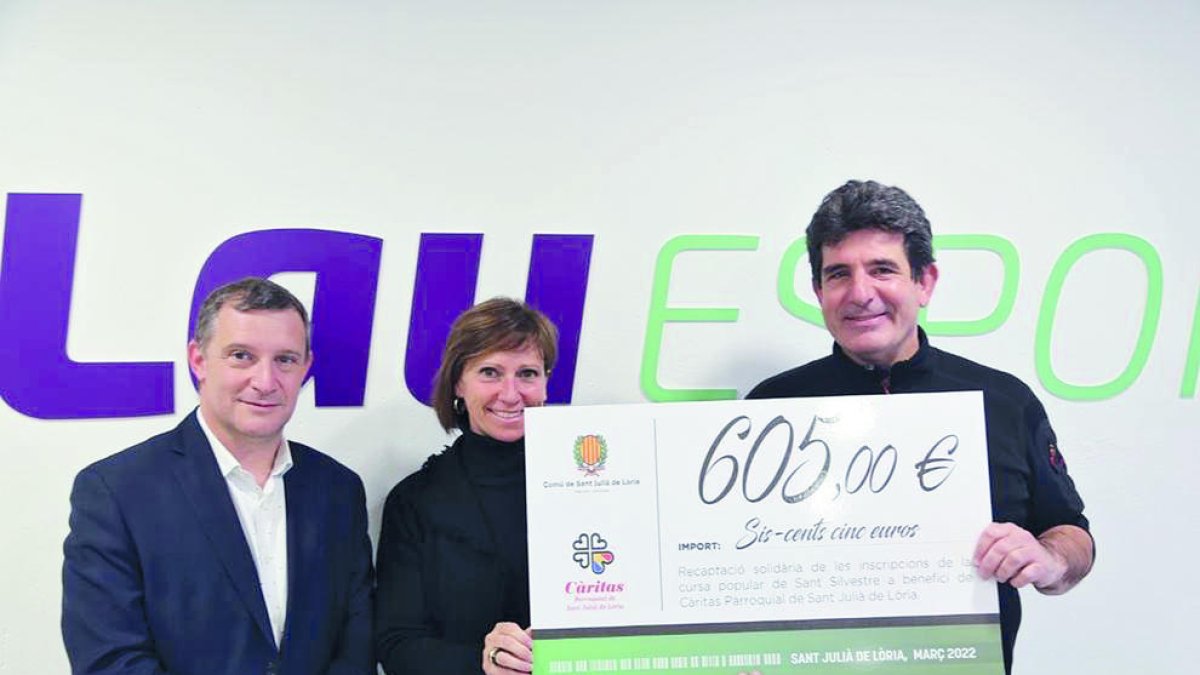 Donació del xec.