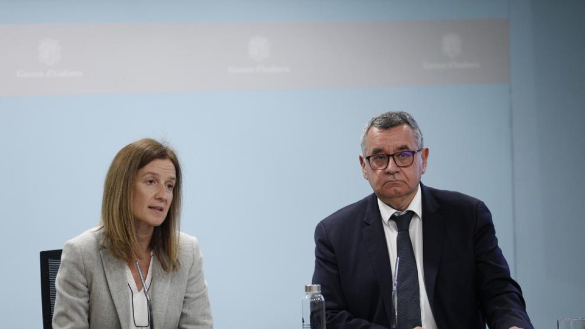 Sílvia Calvó i Albert Moles a la presentació de les noves tarifes de la llum