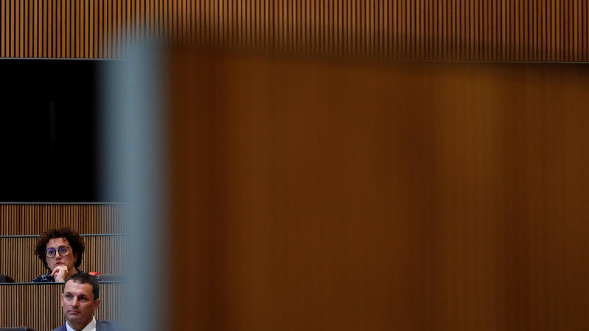 Judith Pallarés i Jordi Gallardo ahir al Consell General.