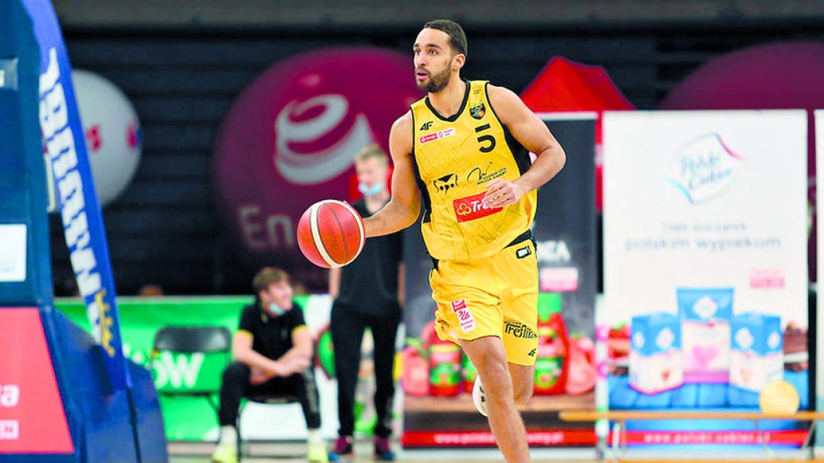 Yannick Franke, en un partit recent amb el seu equip anterior, el Trefl Sopot de la lliga polonesa.