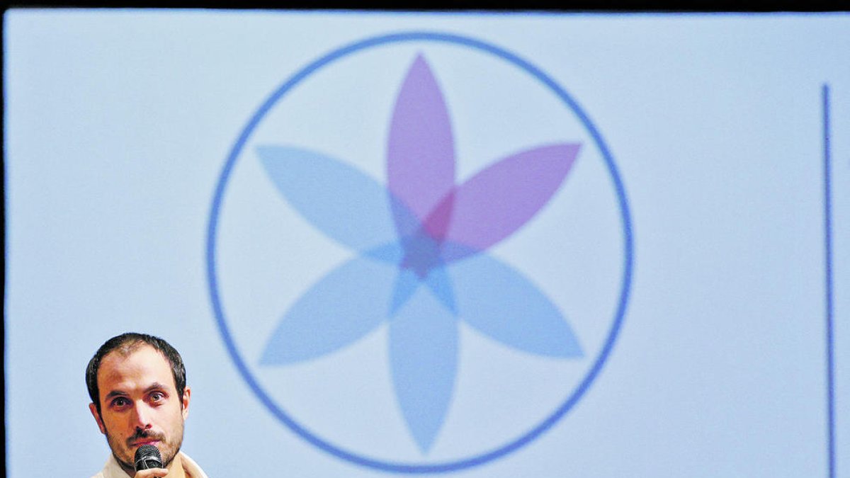 Albert Gomà durant la seva intervenció en la presentació de Concòrdia de la setmana passada.