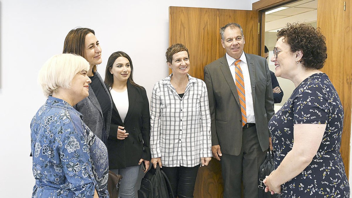 Judith Pallarés amb el grup d'experts del Consell d'Europa.