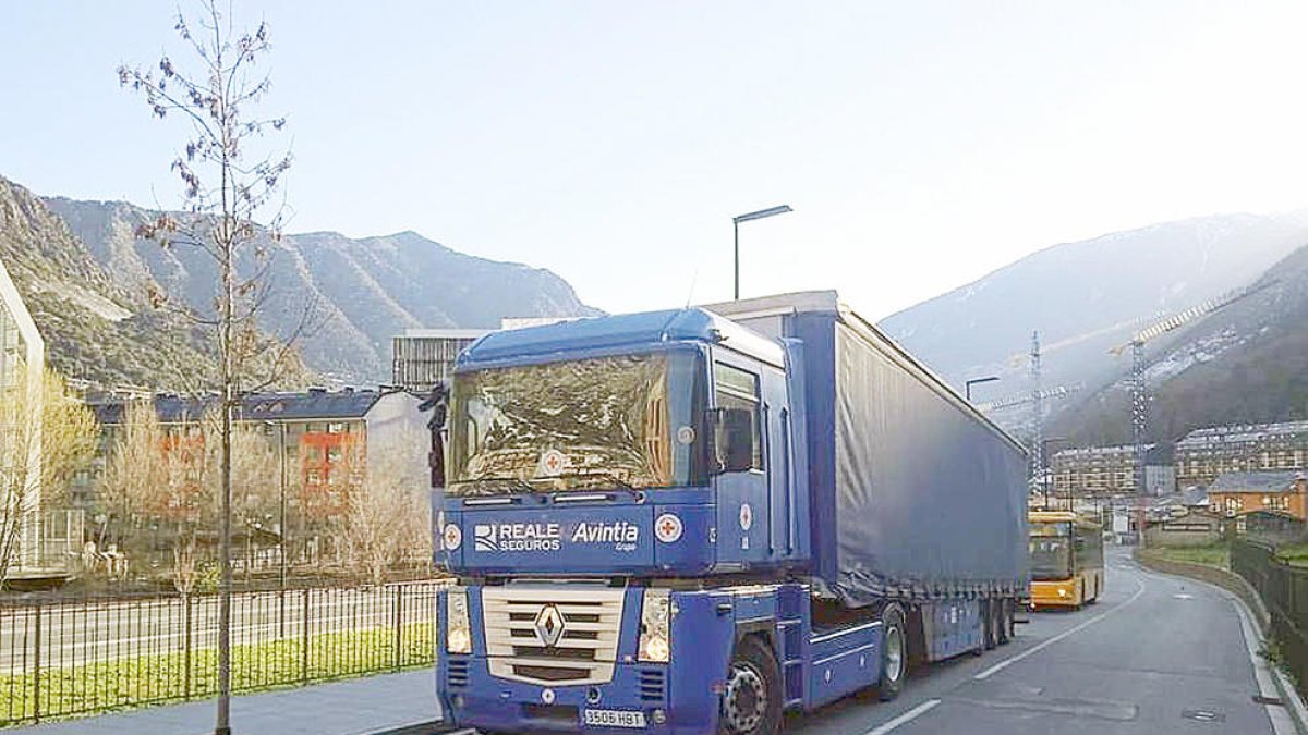 El camió que va camí de Polònia.