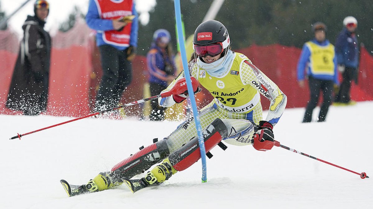Carla Mijares, a les finals de Copa d'Europa de Soldeu.