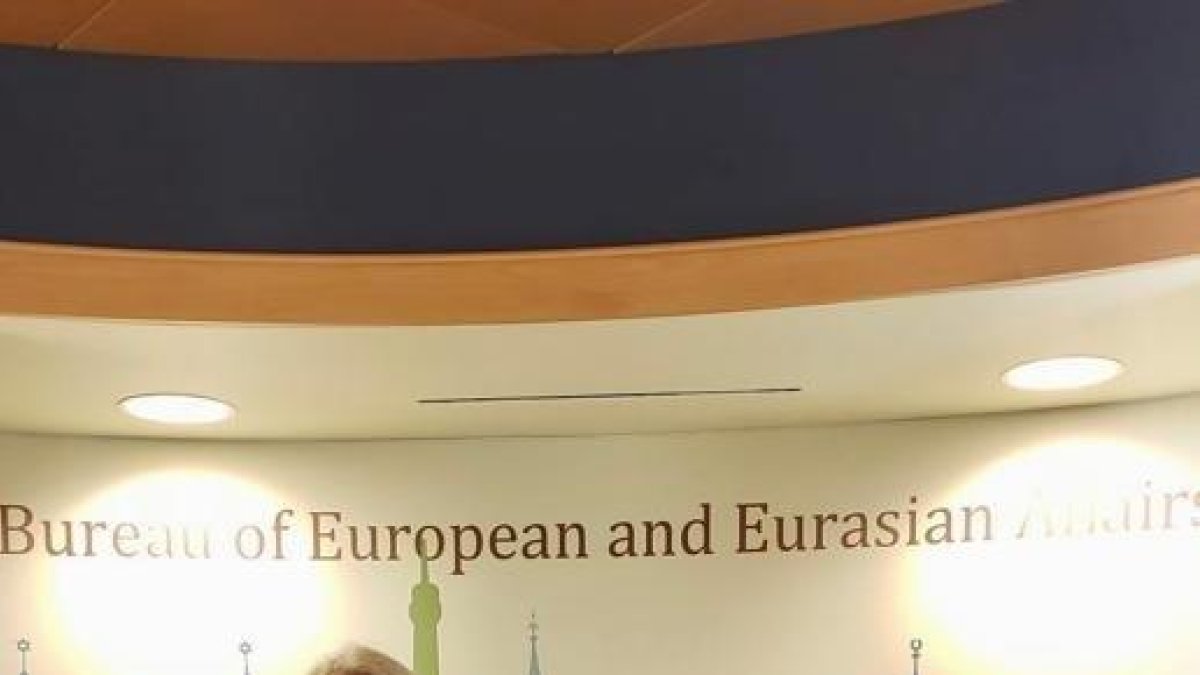 Maria Ubach amb Karen Donfried