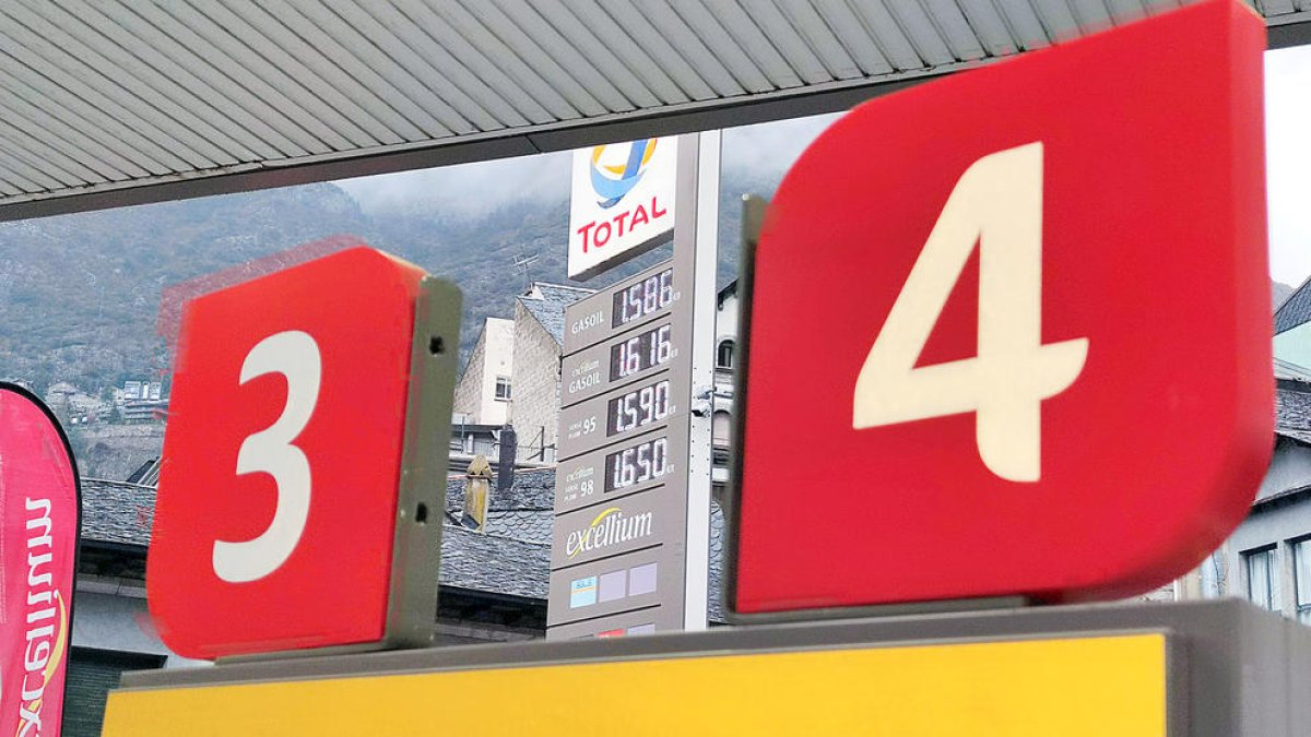Una benzinera d'Escaldes-Engordany.