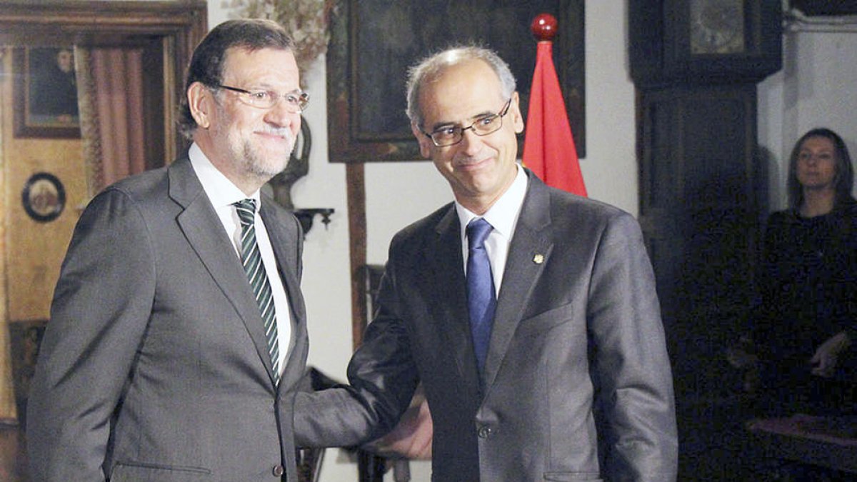 L'ex president espanyol Mariano Rajoy en la darrera visita oficial al Principat.